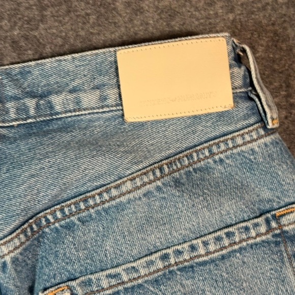 Citizens of Humanity Ayla Wide Leg Crop Jeans Distressed Frayed Hem Denim Sz 28 - Picture 5 of 13